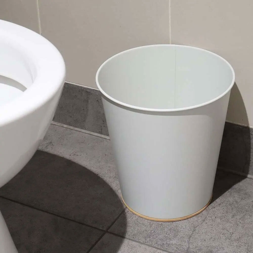 Eco Basics Compact Versatile Waste Paper Rubbish Disposal Bin 5L - White — image 2