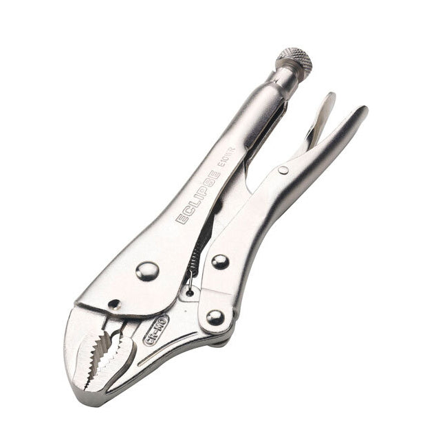 Eclipse Pro Tools Steel Clamp Locking Plier Curved Jaw w/Cutter 250mm Silver (2 Pack) — image 2