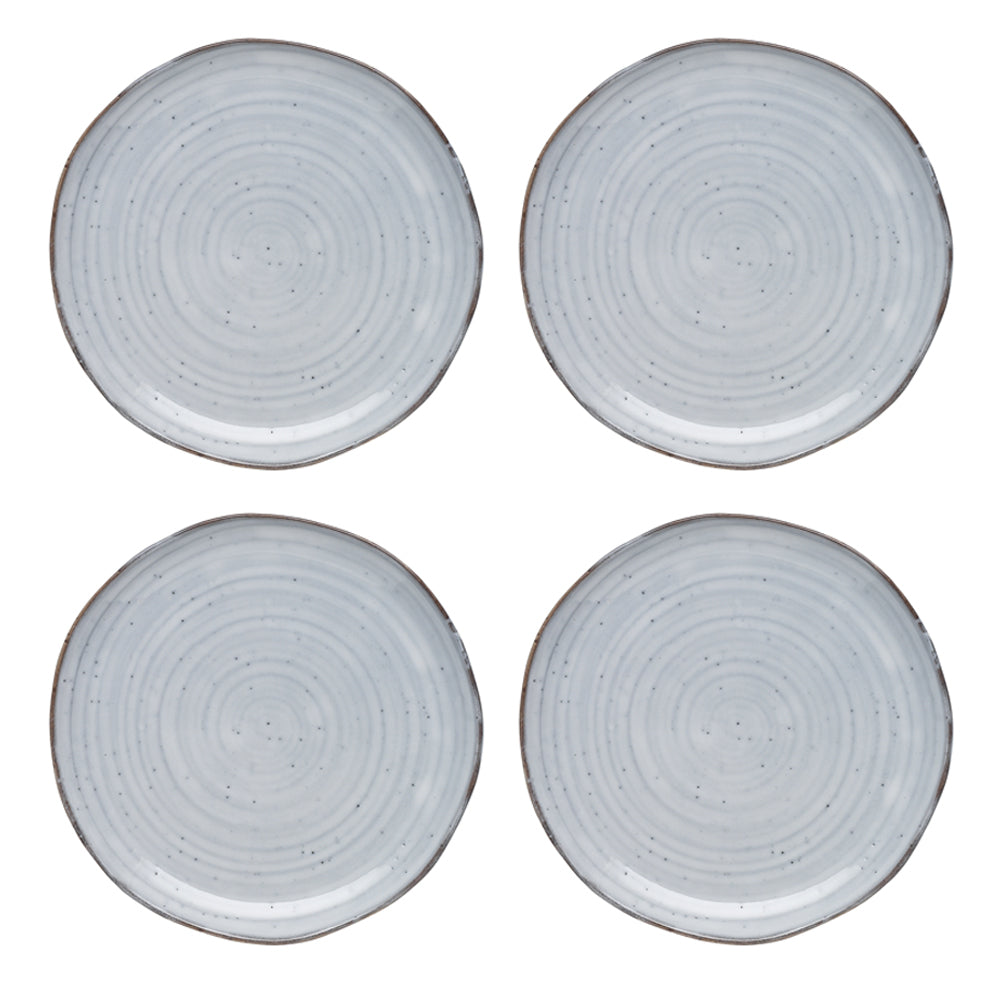 Ecology Ottawa Stoneware Rustic Dinner Plate Food/Meal/Platter 27.5cm Orchid (4 Pack)