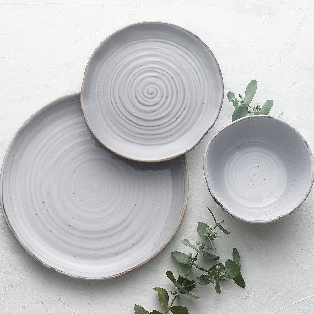 Ecology Ottawa Stoneware Rustic Dinner Plate Food/Meal/Platter 27.5cm Orchid (4 Pack) — image 3