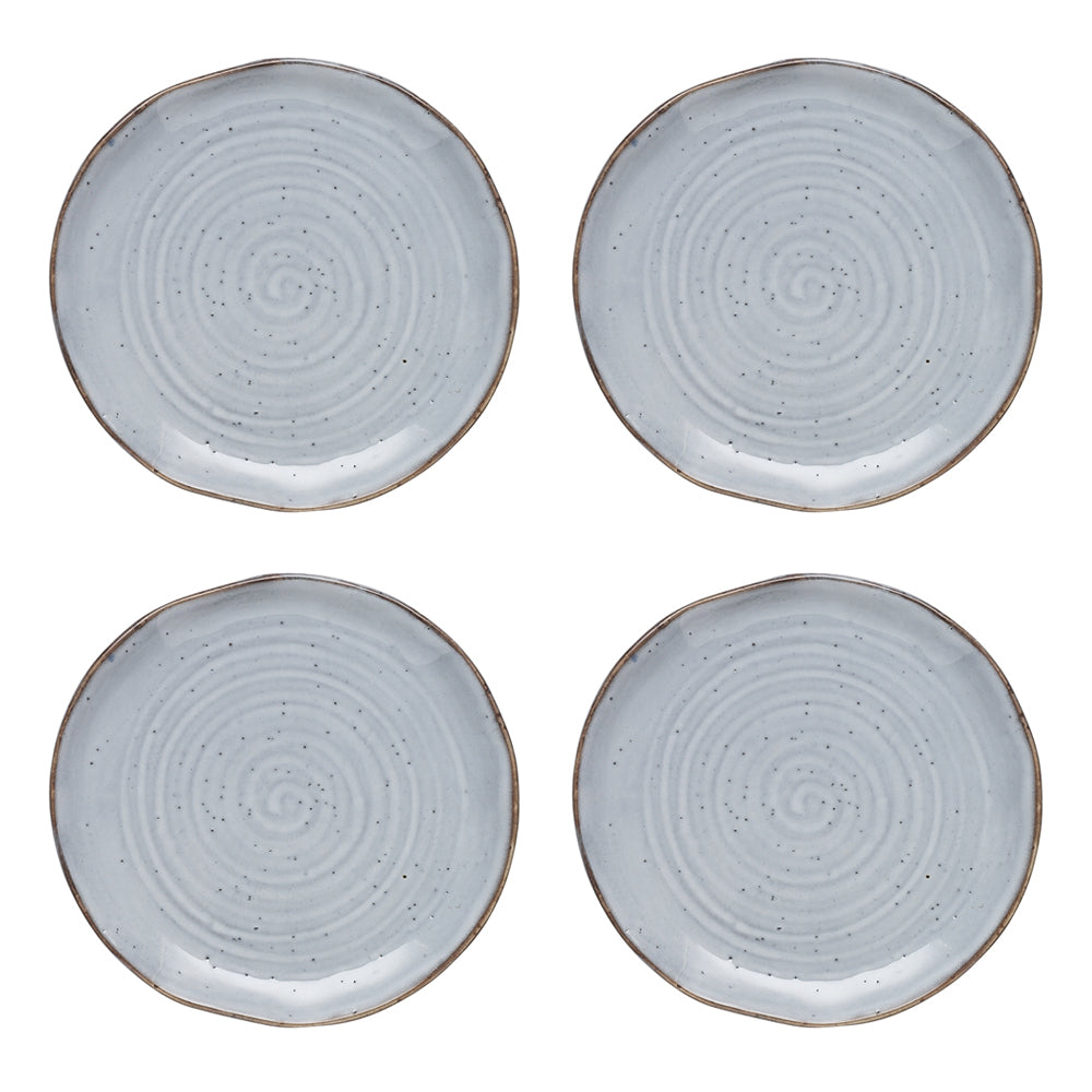 Ecology Ottawa Stoneware Rustic Side Serving Plate Food/Platter 21cm - Orchid (4 Pack)