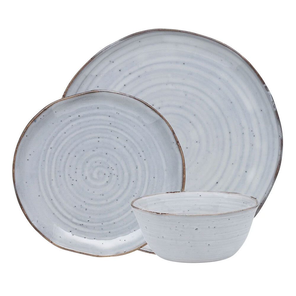 Ecology 12pc Ottawa Orchid Dinner Set Stoneware Durable Organic Shape
