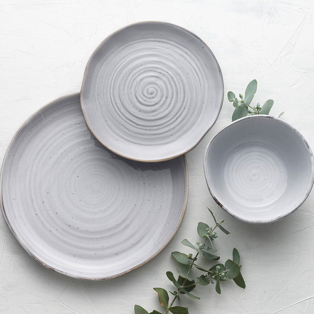 Ecology 12pc Ottawa Orchid Dinner Set Stoneware Durable Organic Shape — image 5