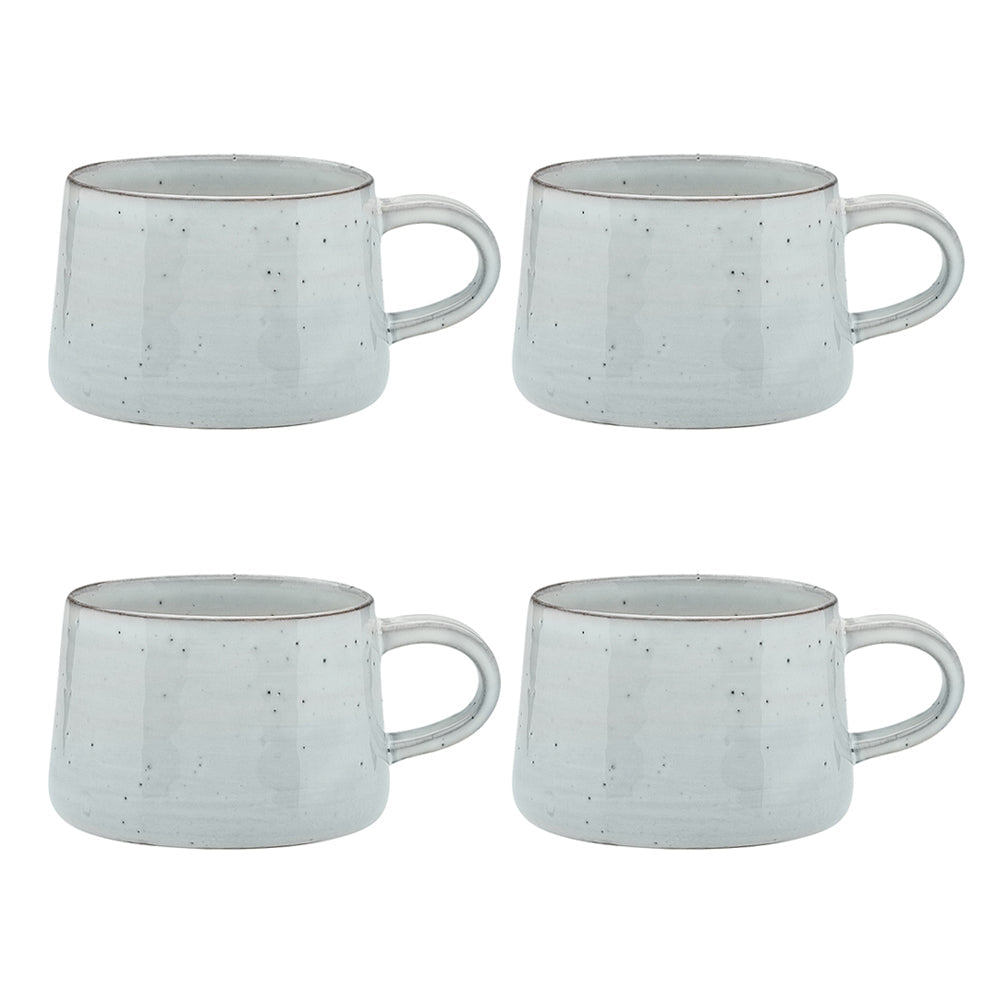 Ecology Ottawa Stoneware Rustic Drinking/Coffee/Tea Mug 365ml - Lichen (4 Pack)