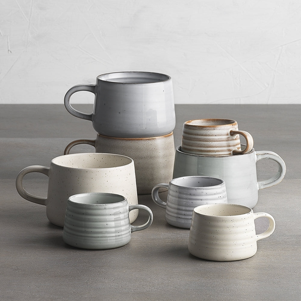 Ecology Ottawa Stoneware Rustic Drinking/Coffee/Tea Mug 365ml - Lichen (4 Pack) — image 3