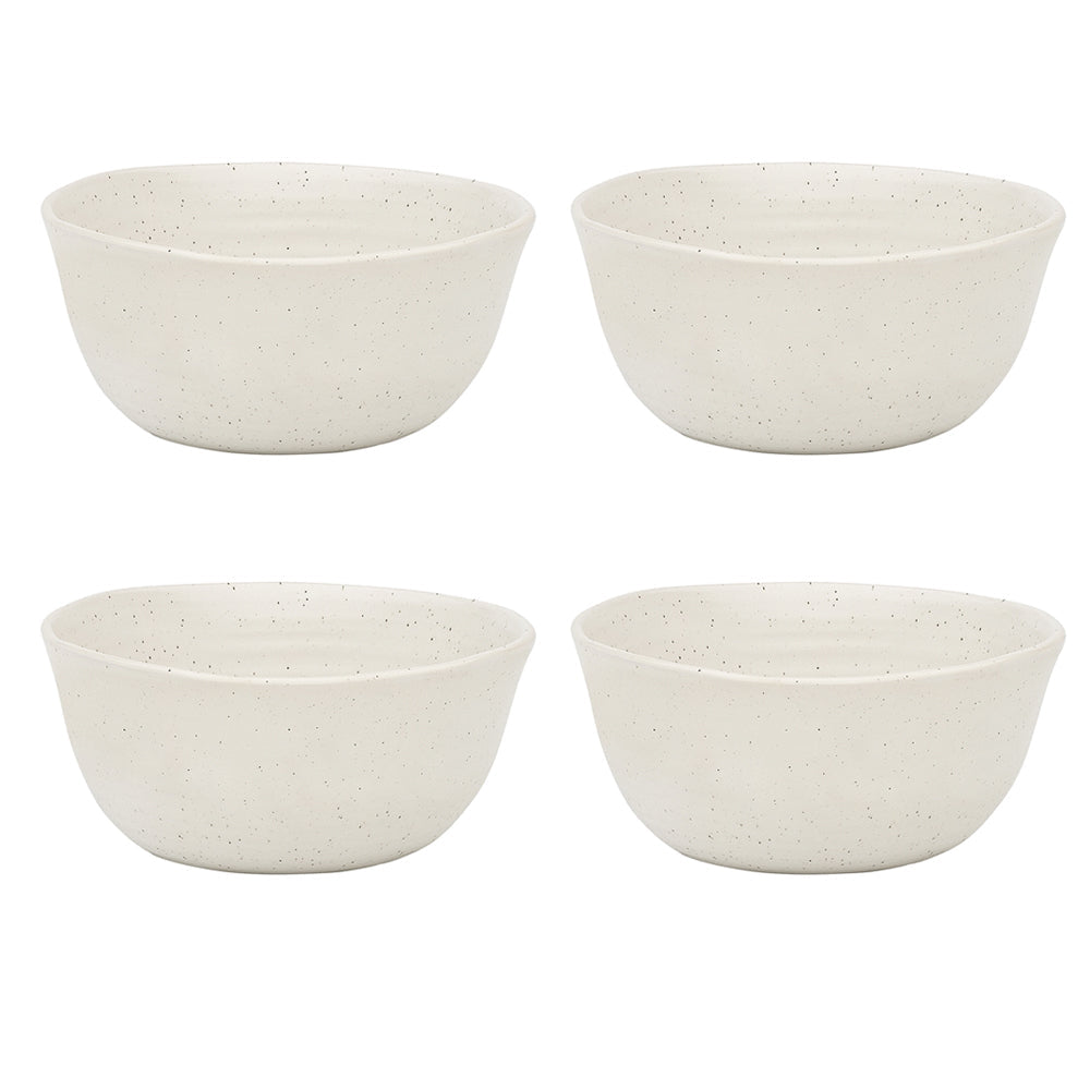 Ecology Ottawa Stoneware Round Rustic Noodle Serving/Meal Bowl 15.5cm Calico (4 Pack)