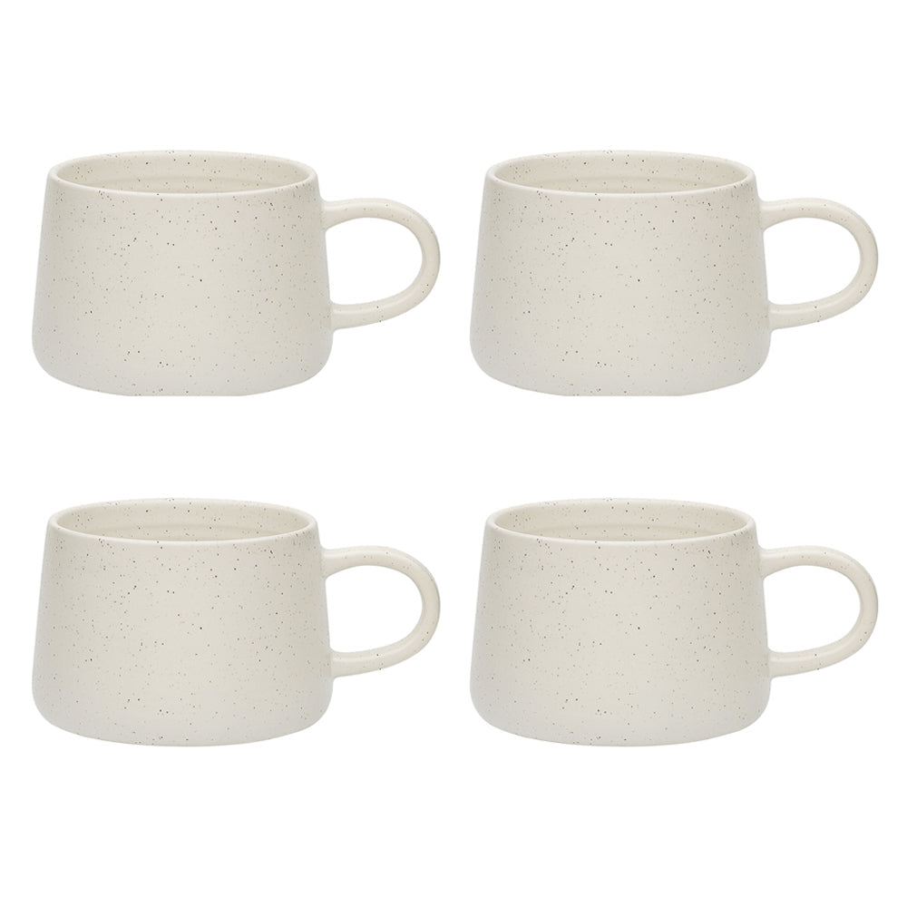 Ecology Ottawa Stoneware Rustic Drinking/Coffee/Tea Mug 365ml - Calico (4 Pack)