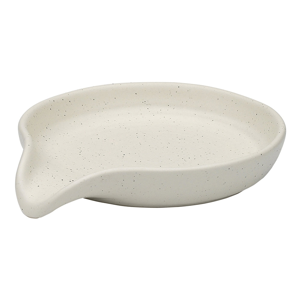 Ecology Ottawa Stoneware Rustic Spoon Rest/Tray/Plate w/ Lip 12x14cm - Calico