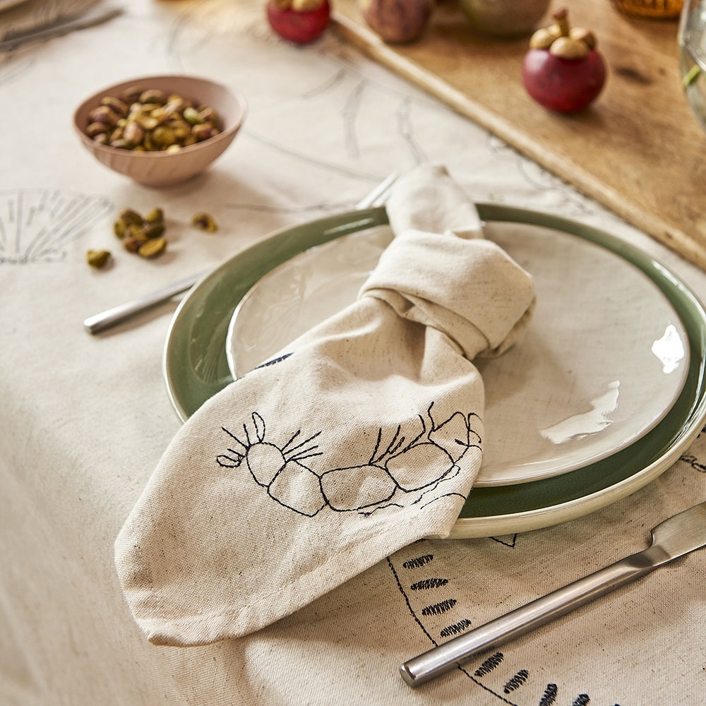 Ecology Cotton/Linen Tableware Dining Feast Tablecloth Napkin 240cm Flax — image 4