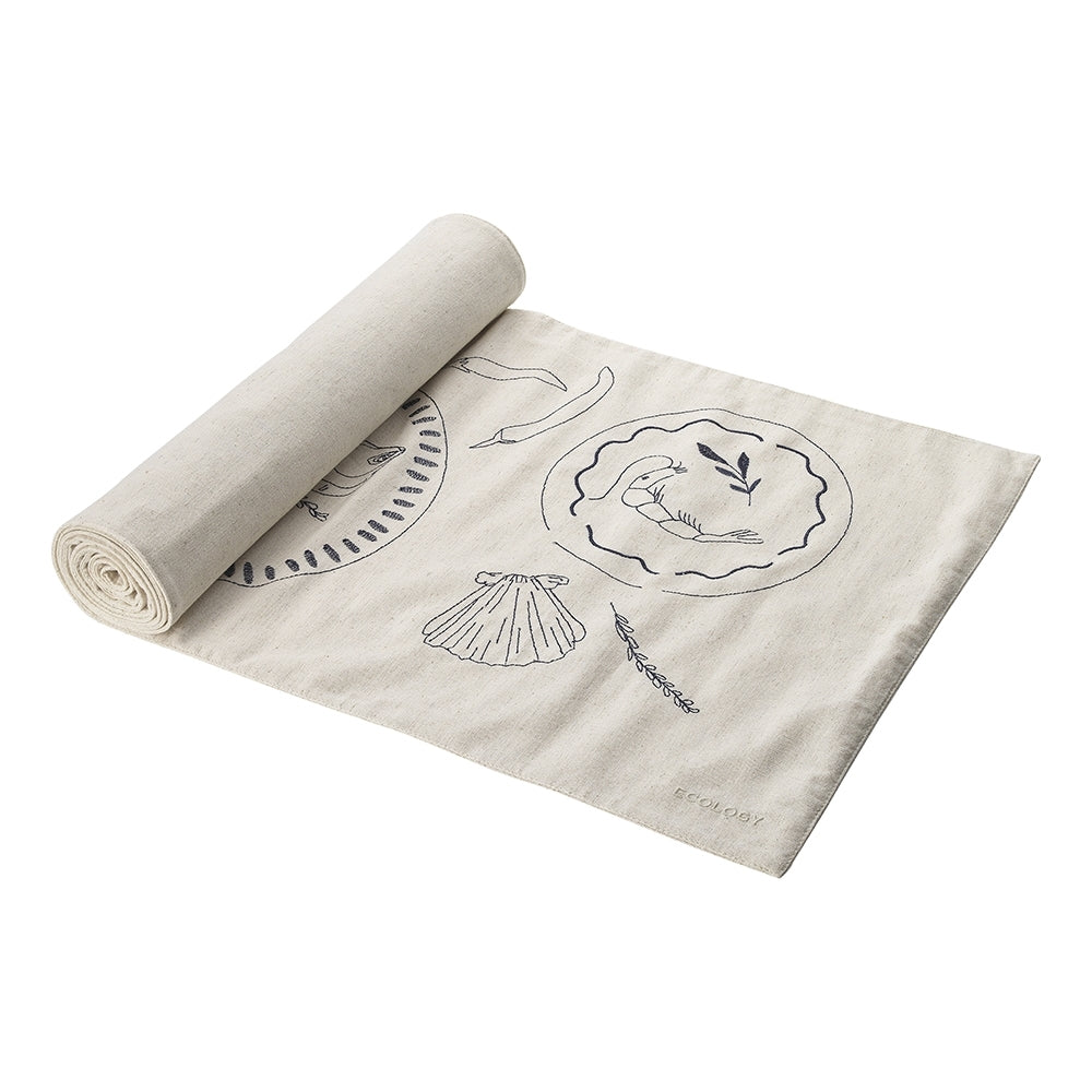 Ecology Cotton/Linen Tableware Dining Feast Tablecloth Runner 180cm Flax (2 Pack) — image 2