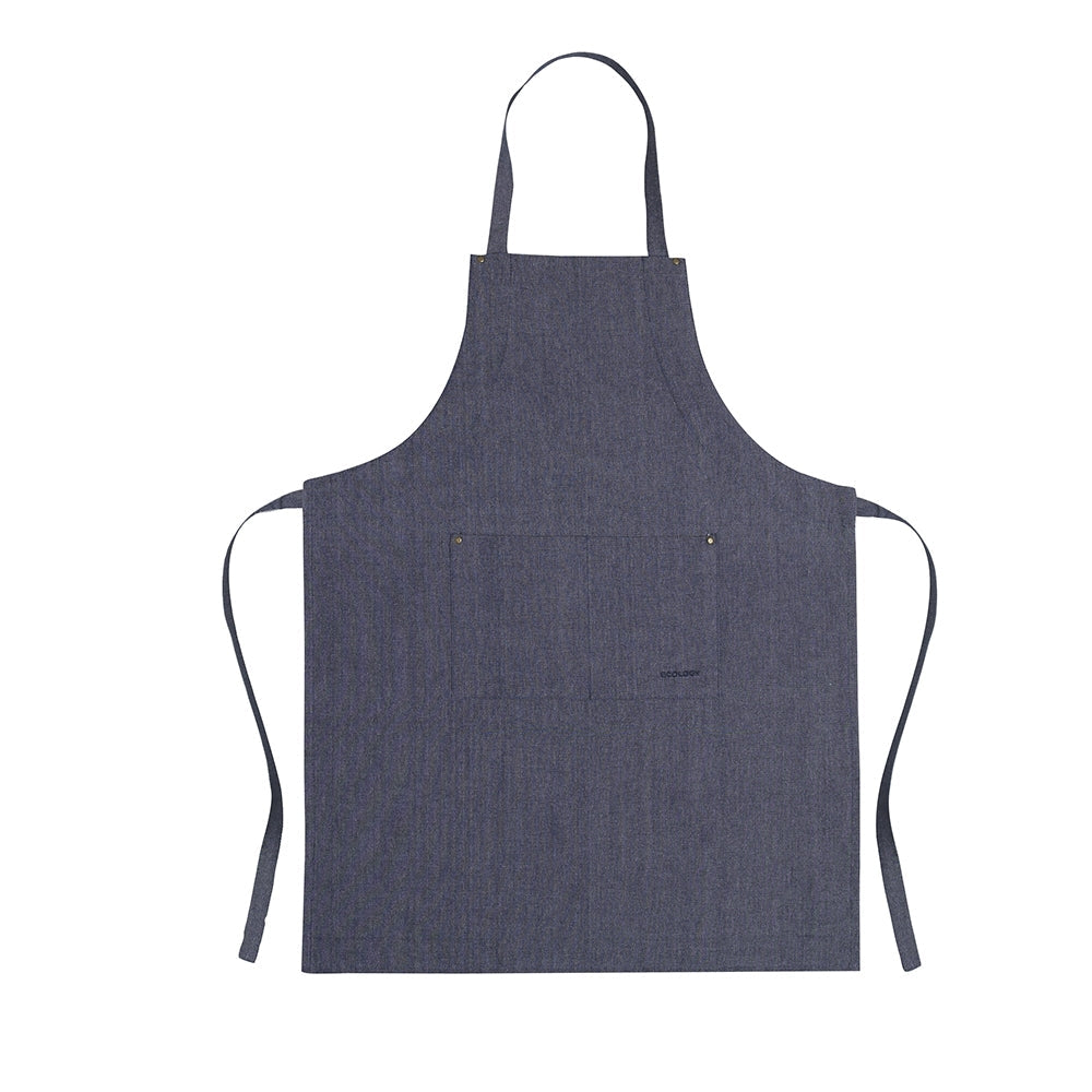 Ecology Rye Adjustable Cotton Kitchen Cooking Apron Cover 70x90cm Navy