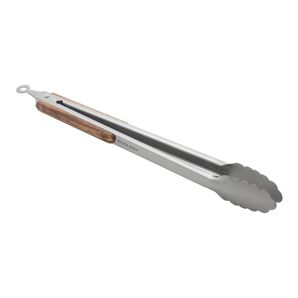 Ecology Provisions 36cm Tongs Acacia/Stainless Steel Cooking Utensil Natural