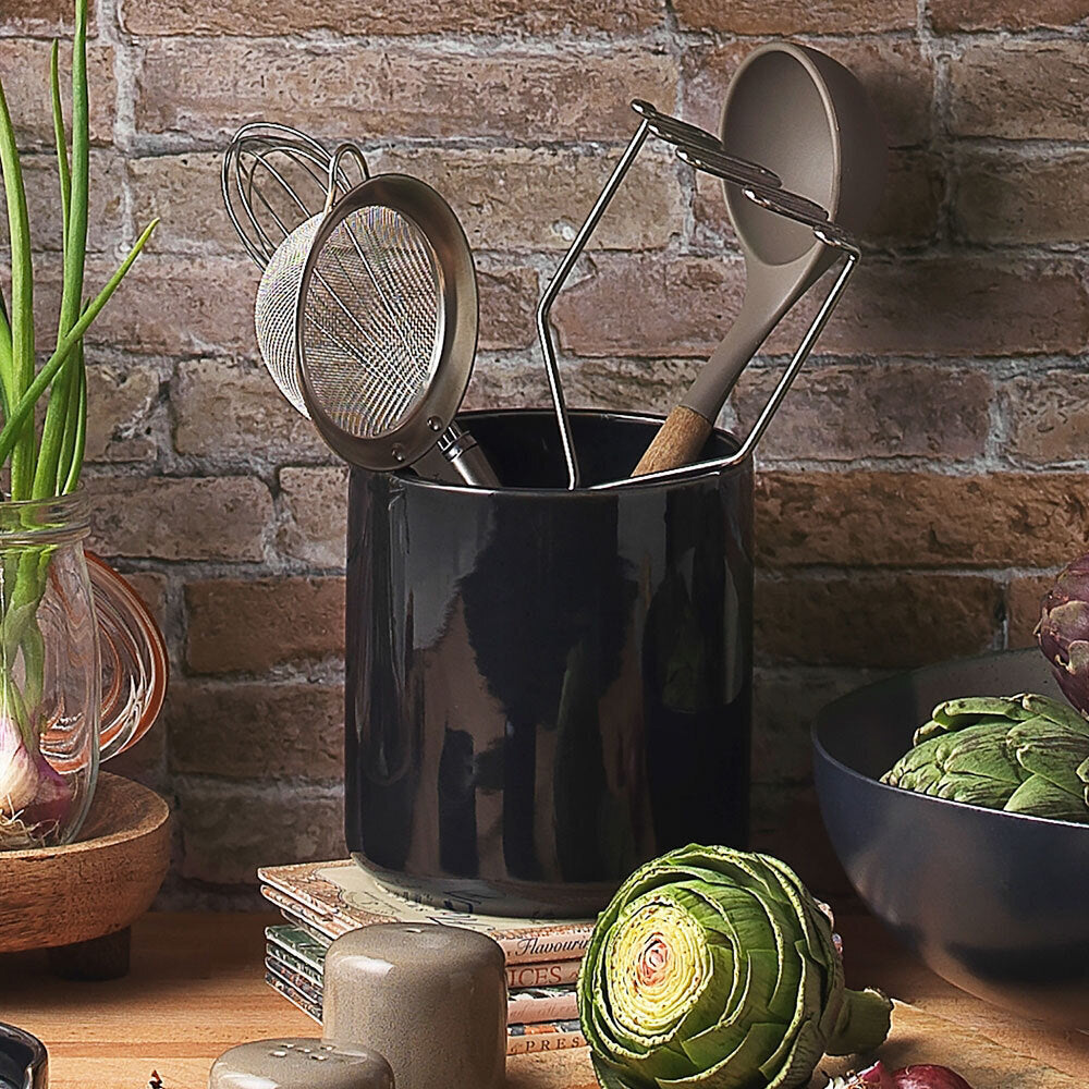 Ecology Acacia 32cm Wood Silicone Ladle Kitchen Food Cooking Utensil Grey/Brown — image 2