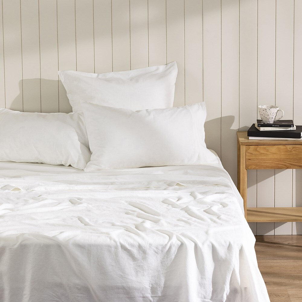 Ecology Dream Size Super King Soft Flat Bed Sheet White Home Bedding/Linen — image 4