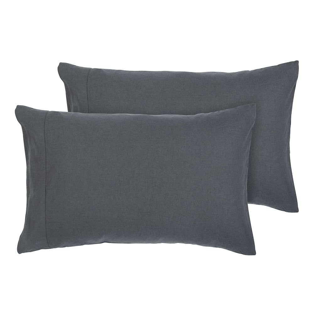 Ecology Dream Size 73 x 48cm Soft Sleeping Pillowcase Pair Storm Home Bedding