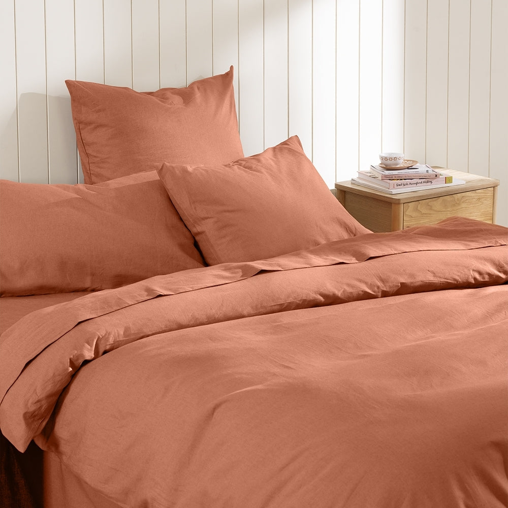 Ecology Dream Size King Soft Fitted Bed Sheet Clay Brown Home Bedding/Linen — image 3