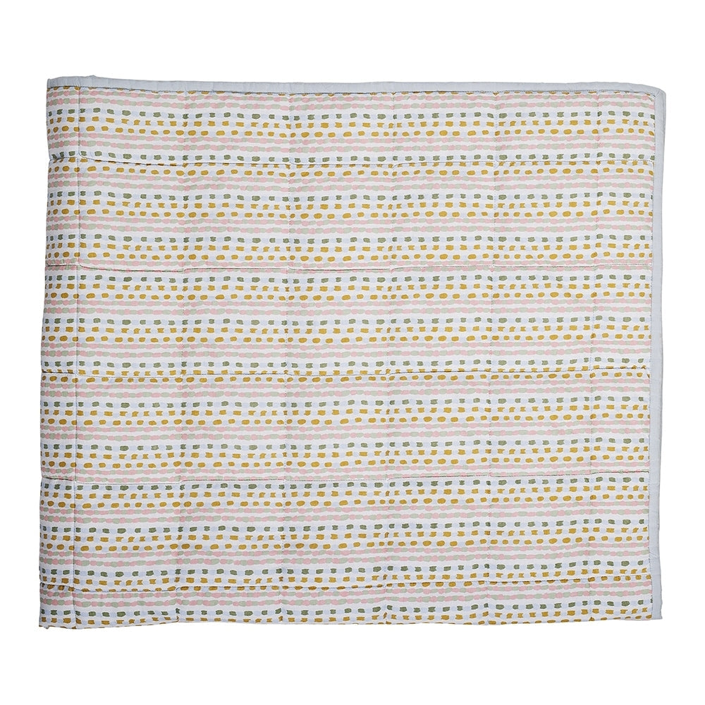Ecology Casuarina Size 152 x 127cm Soft Quilted Throw Striped Home Bedding — image 2