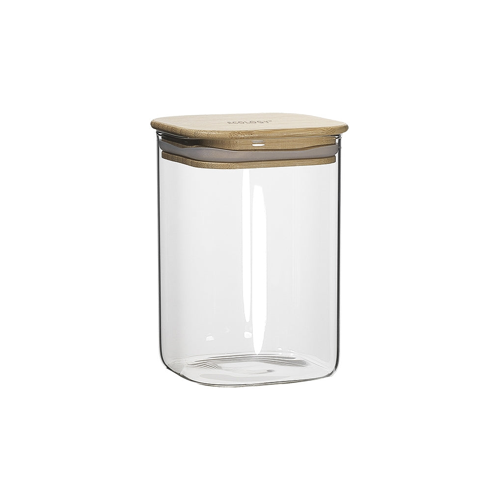 Ecology Pantry Square Glass Canisters w/ Bamboo Lid (4 Pieces) — image 5