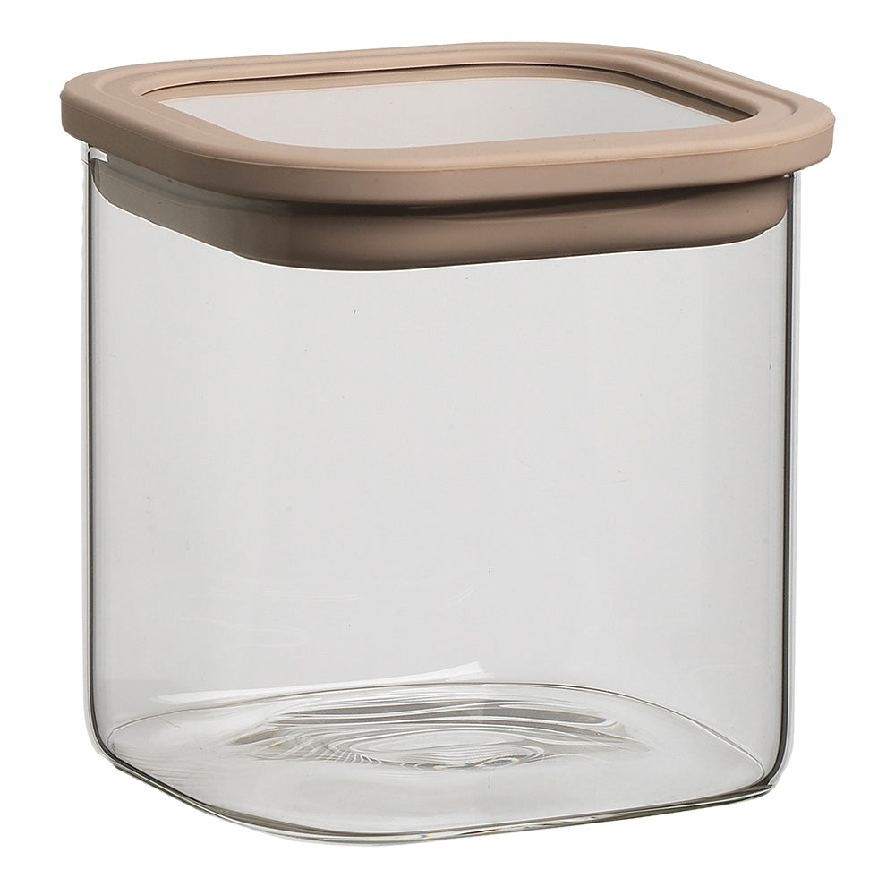 Ecology Store Square 700ml/11cm Glass Canister w/ Lid Container Storage Clear (2 Pack) — image 2