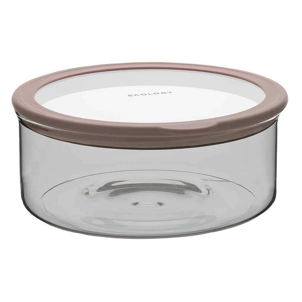 Ecology Store Round 1.8L Glass Barrel/Canister 20.8cm Storage Jar Clear Lid