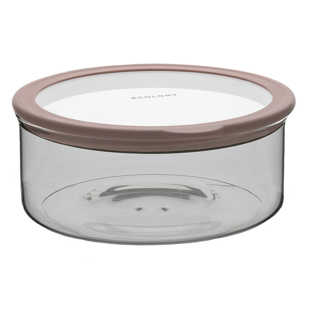 Ecology Store Round 1.8L Glass Barrel/Canister 20.8cm Storage Jar Clear Lid (2 Pack) — image 2