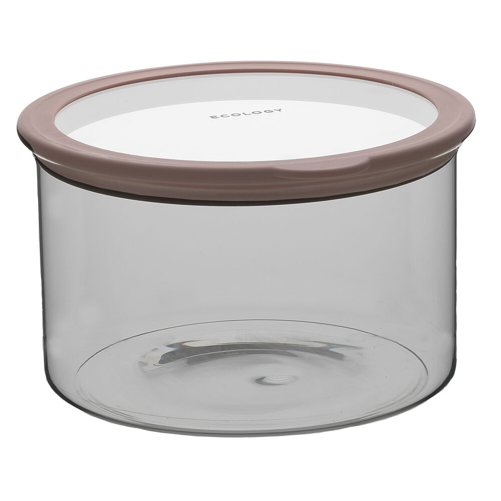 Ecology Store Round 2.9L Glass Barrel/Canister 20.8cm Storage Jar Clear Lid