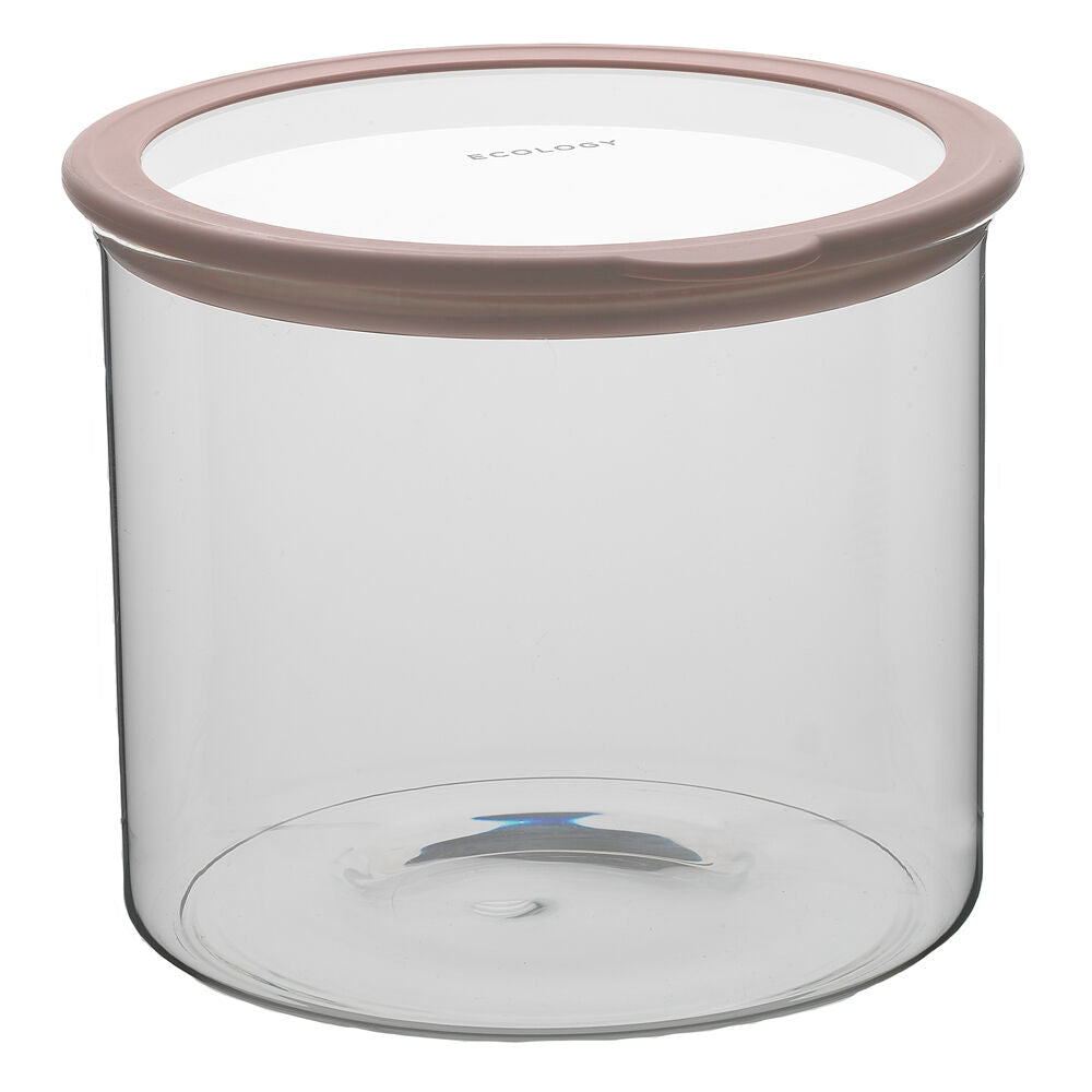 Ecology Store Round 4.3L Glass Barrel/Canister 20.8cm Storage Jar Clear Lid