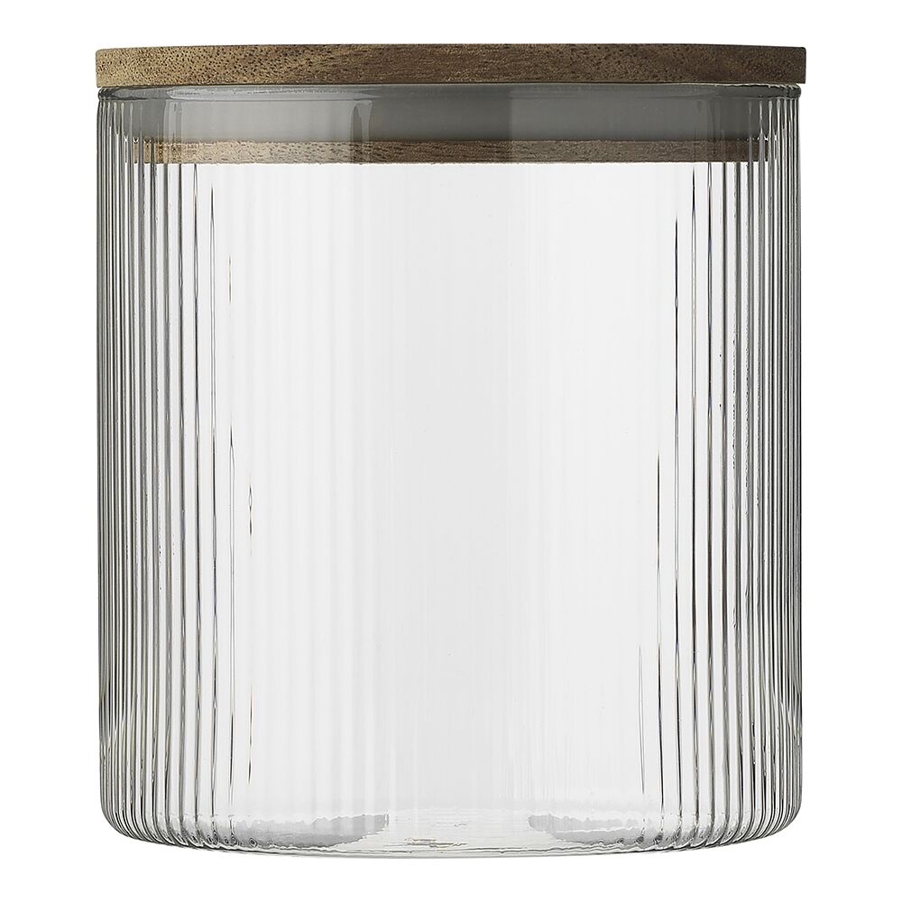 Ecology Infuse Round 650ml Glass Canisters w/ Acacia Lid 10cm (6 Pieces) — image 3