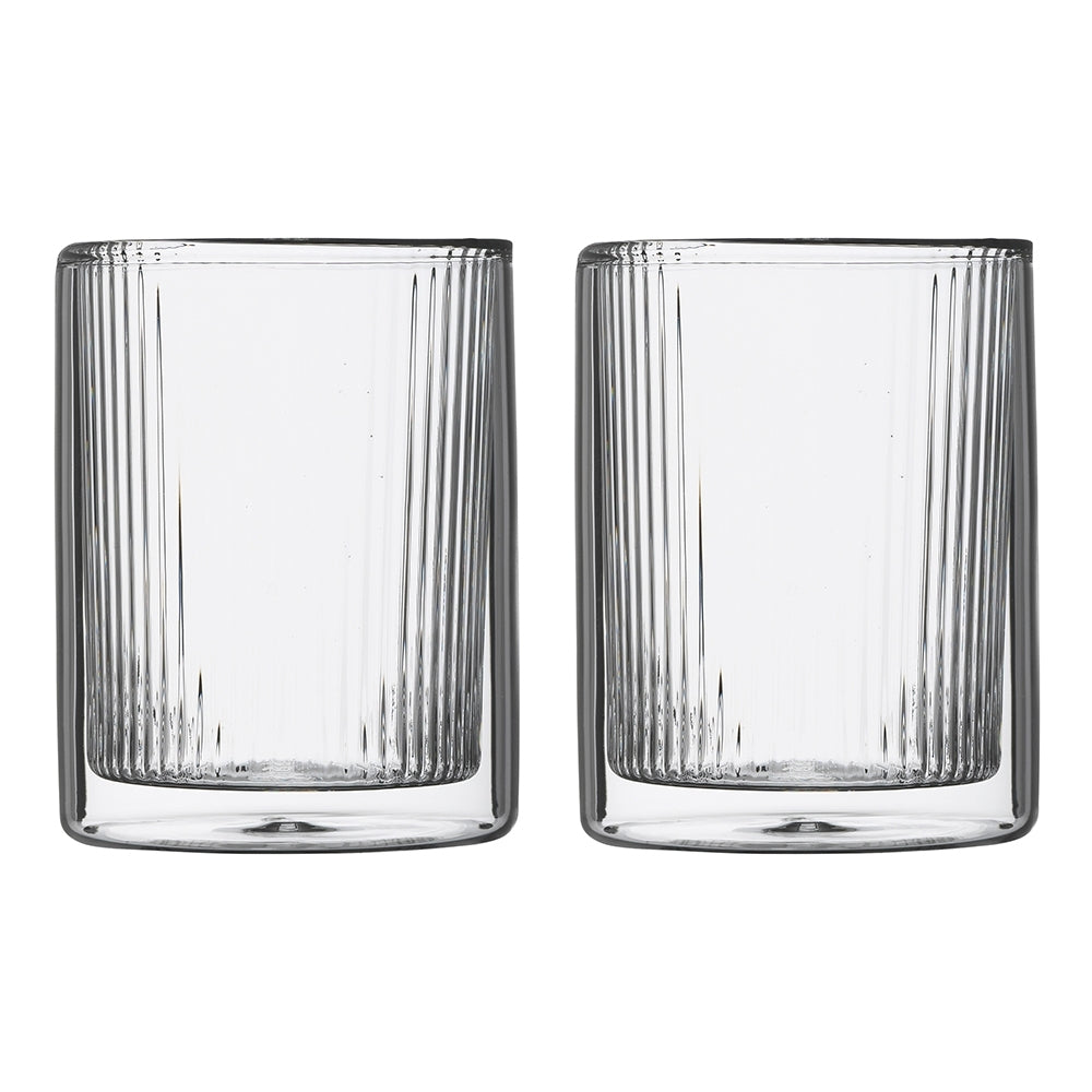 Ecology Infuse Double Wall Coffee Latte Drinking Glass Cup Clear (2 Pieces)