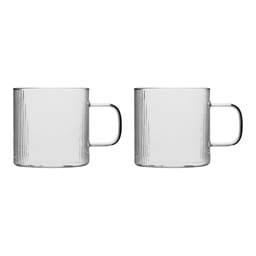 Ecology 440ml Infuse Classic Home/Office Glass Tea/Coffee Cups 12x9cm (2 Pieces)