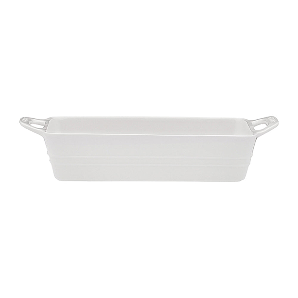 Ecology Signature 30.5x14cm Rectangular Baker Porcelain Dish w/ Handles White (2 Pack) — image 2