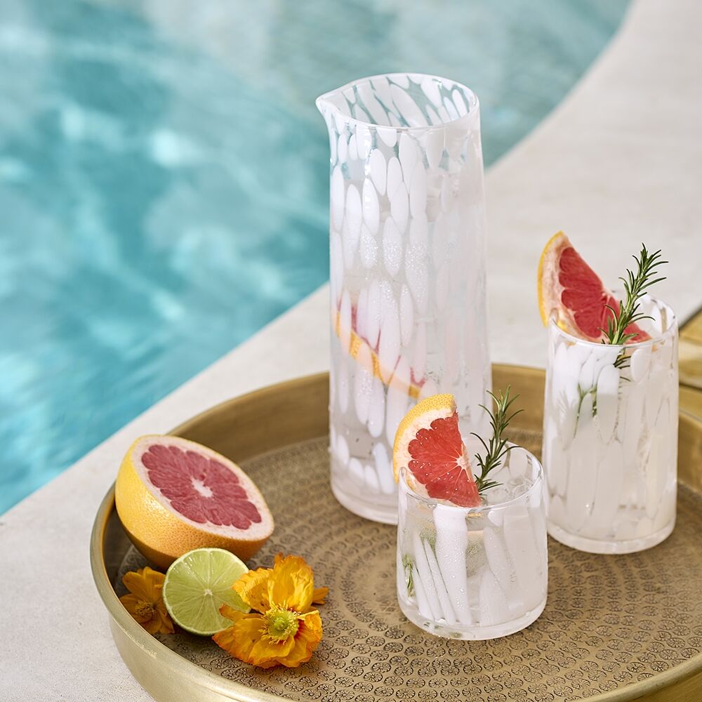 Ecology Camille Hi Ball Soda Lime Glass Tumblers Drinking Cups 420ml White (4 Pieces) — image 4