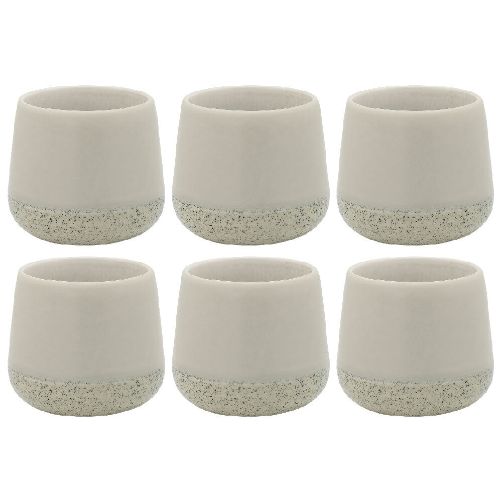 Ecology Stoneware Kitchenware Hull Cuddle Drinking Mug Cup 270ml/9cm Ecru (6 Pack)
