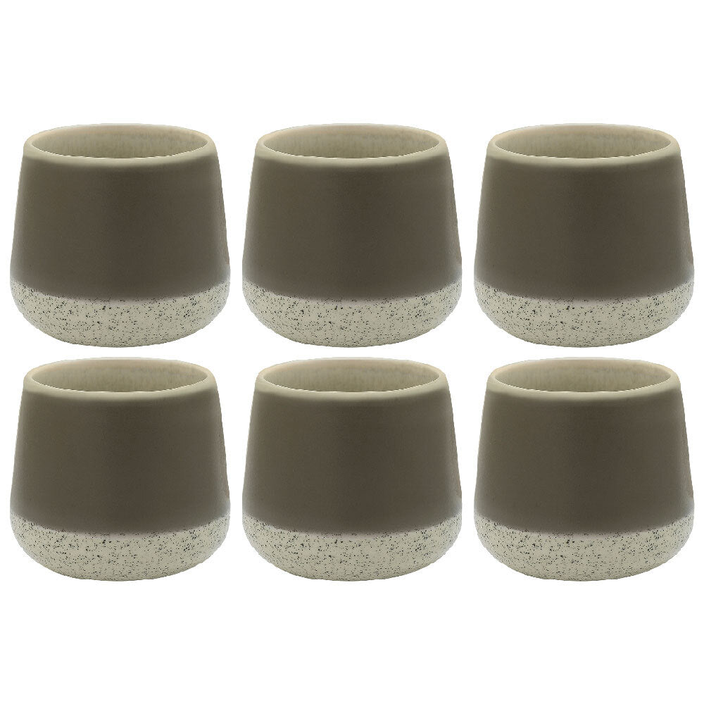 Ecology Stoneware Kitchenware Hull Cuddle Drinking Mug Cup 270ml/9cm Kelp (6 Pack)