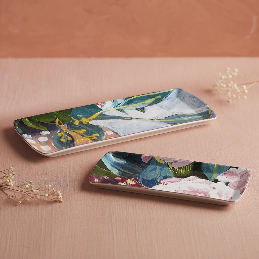 Ecology Bloom 35cm Fine China Rectangular Serving Dish Floral Food Platter Tray — image 3
