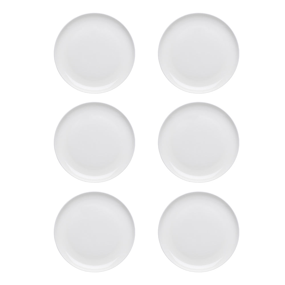 Ecology 27cm Canvas Dinner Plate Coupe Dinnerware Kitchen Food Platter White (6 Pack)