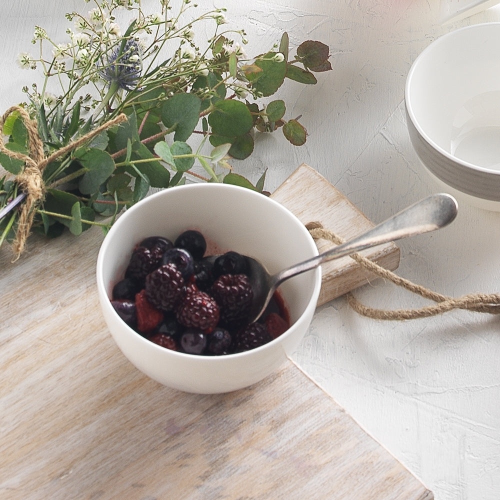 Ecology 10cm Canvas Rice/Soup Bowl Coupe Kitchen Serving Cup Dinnerware White — image 2