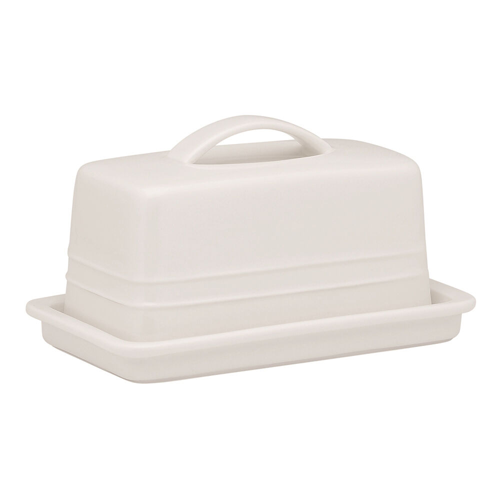 Ecology Signature Porcelain Kitchen Lid Butter Dish Serveware 250g - White (2 Pack) — image 2