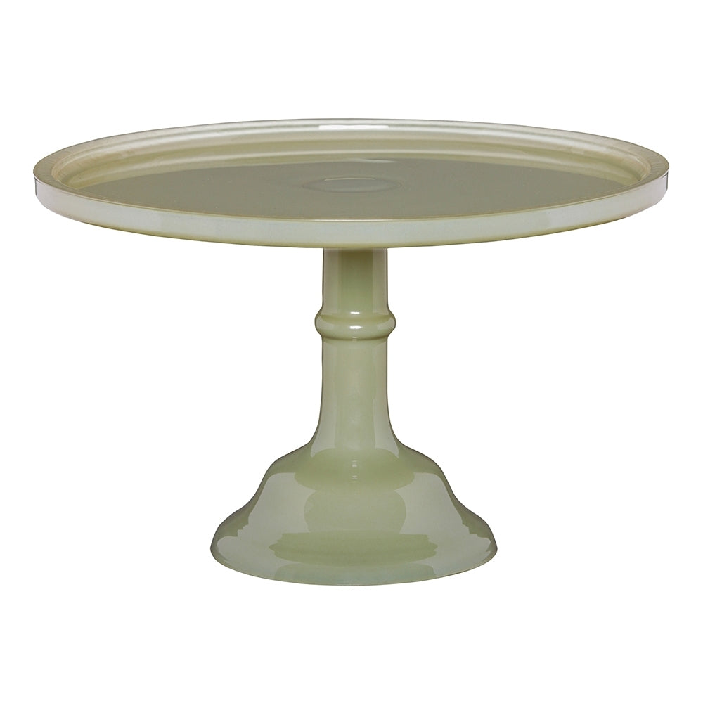 Ecology Glass Torte Cake Stand Dessert Display Holder 29x18cm Sage Green