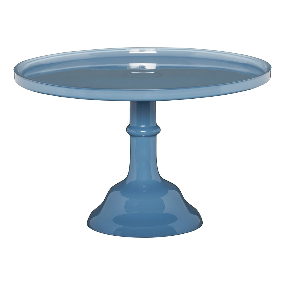 Ecology Glass Torte Cake Stand Dessert Display Holder 29x18cm Storm Blue