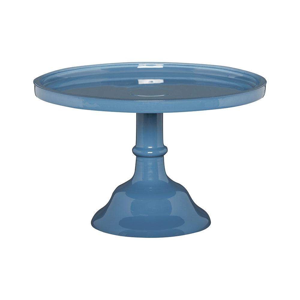 Ecology Glass Torte Cake Stand Dessert Display Holder 25x15.5cm Storm Blue