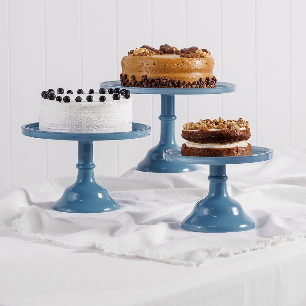 Ecology Glass Torte Cake Stand Dessert Display Holder 25x15.5cm Storm Blue — image 2