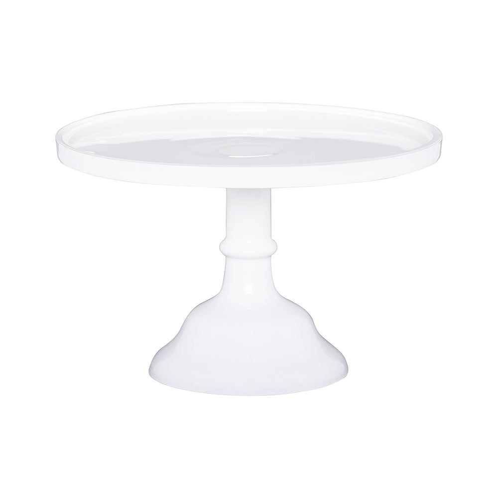 Ecology Glass Torte Cake Stand Desserts Display Holder 25x15.5cm White
