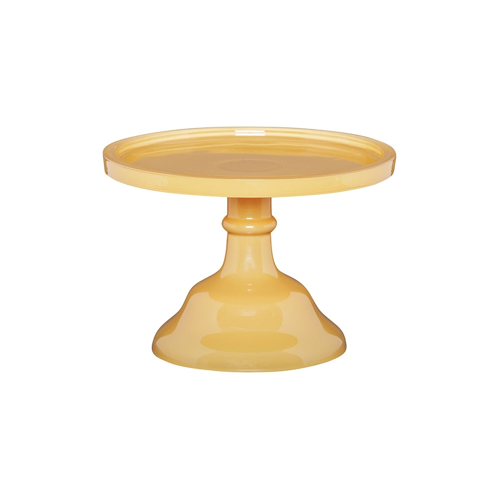 Ecology Glass Torte Cake Stand Dessert Display Holder 19x13cm Honey Yellow