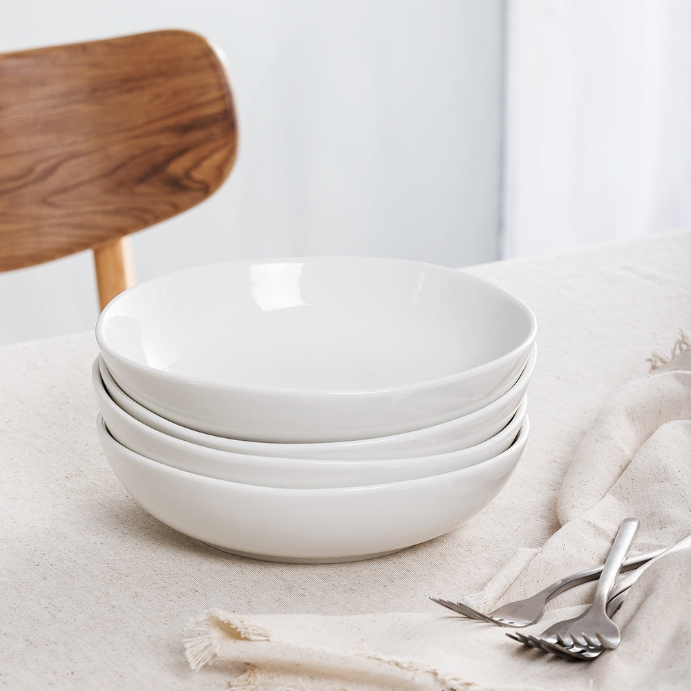 Ecology Elegant Kitchenware Porcelain Haven Fancy Dinner Bowl 22cm White — image 4