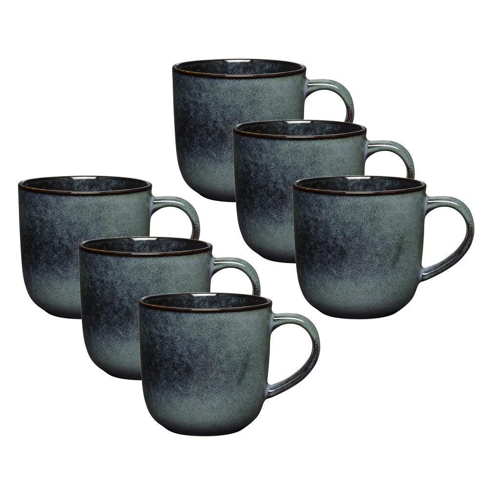 Ecology Element 360ml Stoneware Coffee Mug Cup w/Handle Round Tableware Raven (6 Pack)