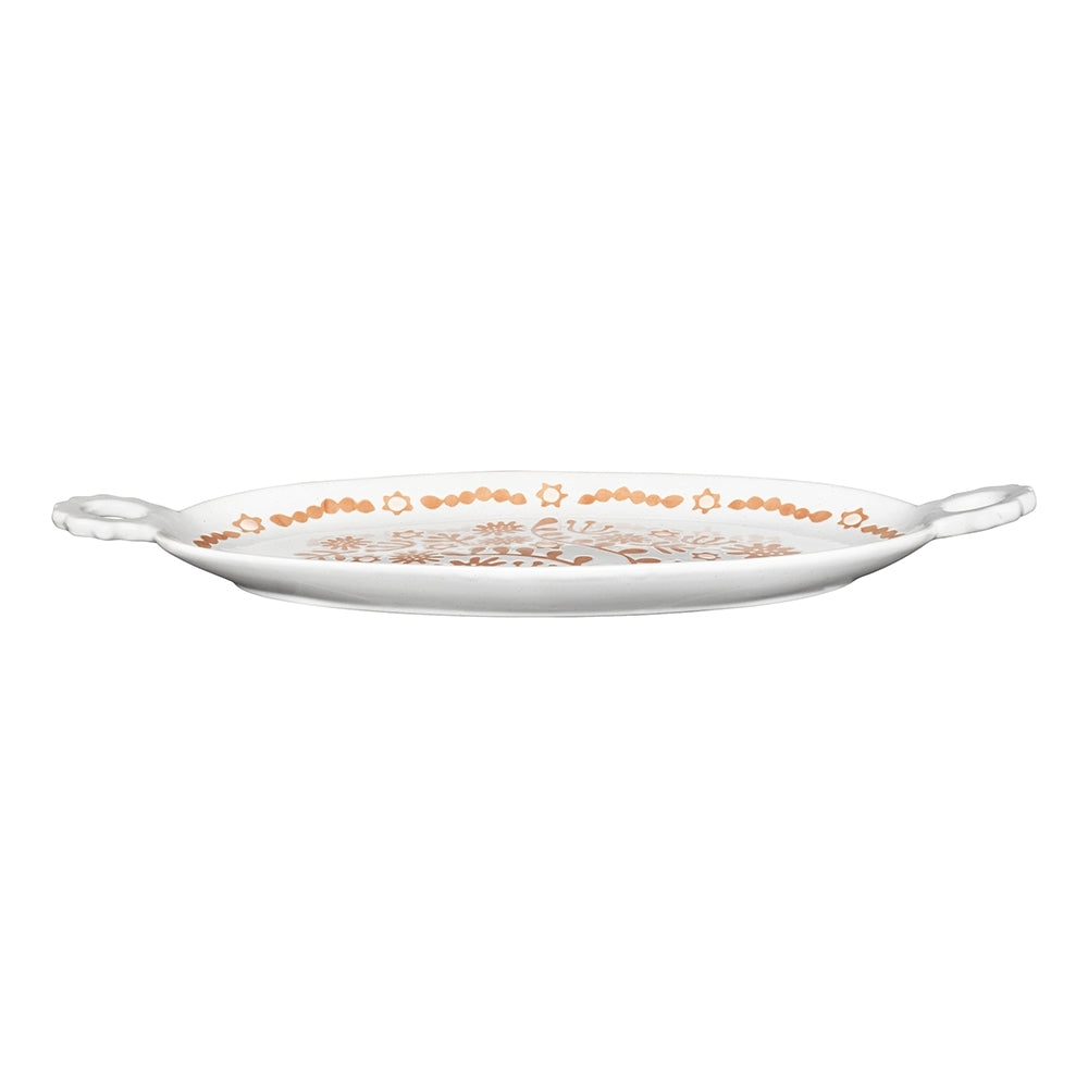 Ecology Nori Stoneware Loop Food Serving Platter/Dish w/Handles Red 18x41cm — image 2