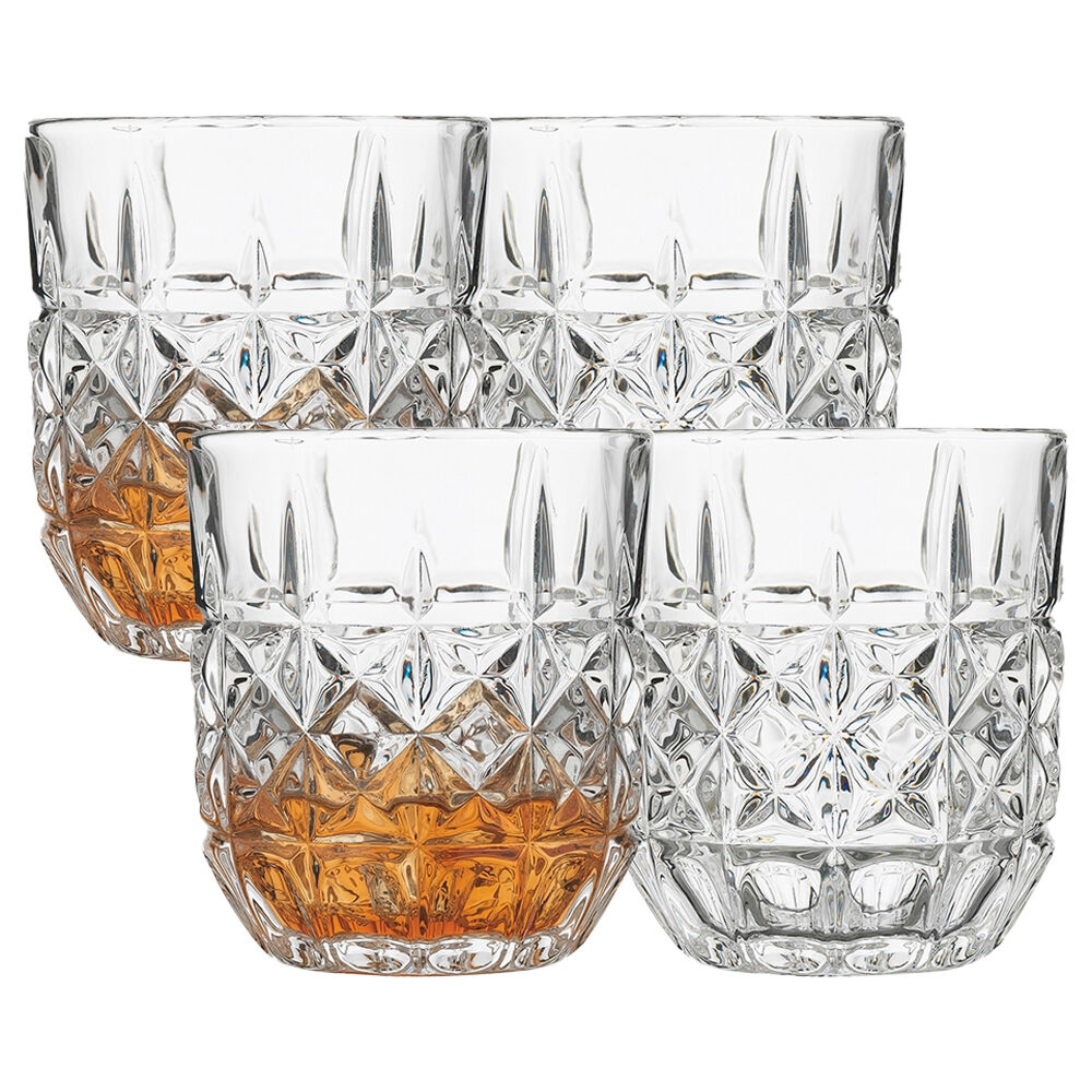 Ecology 4pc Ecology Matis Soda Lime Glass Whiskey Drinking Glasses 250ml Clear (2 Pack) — image 2