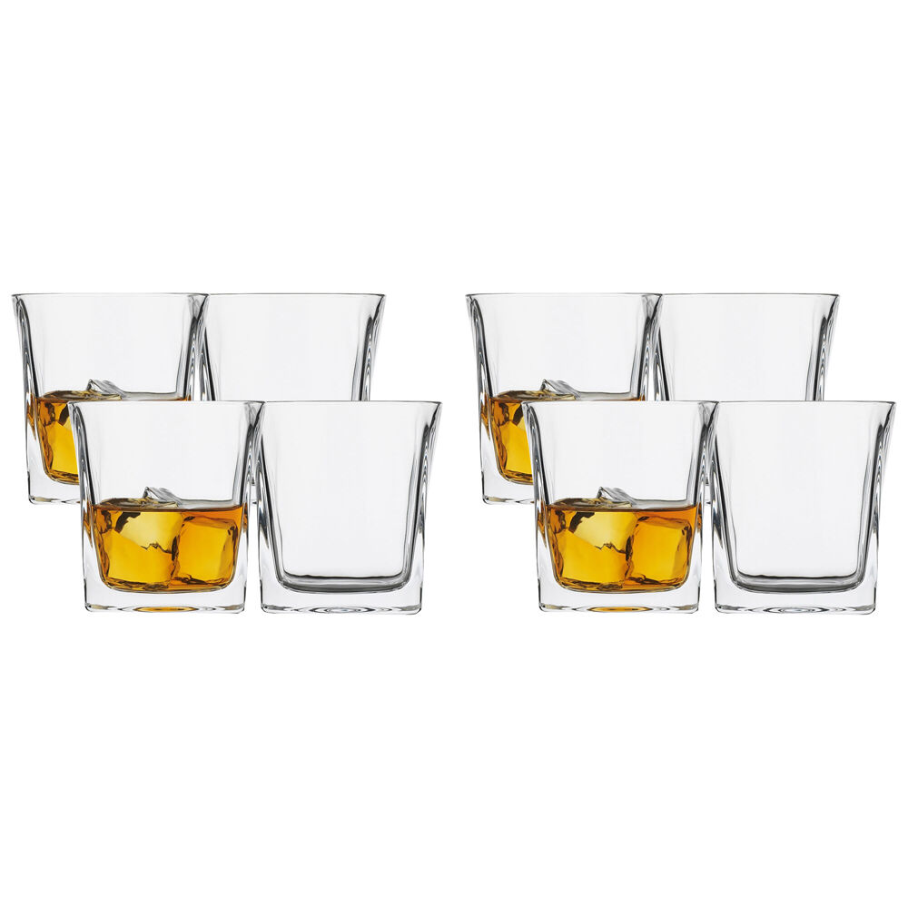 Ecology 4pc Ecology Louis Soda Lime Glass Whiskey Drinking Glasses 250ml Clear (2 Pack)