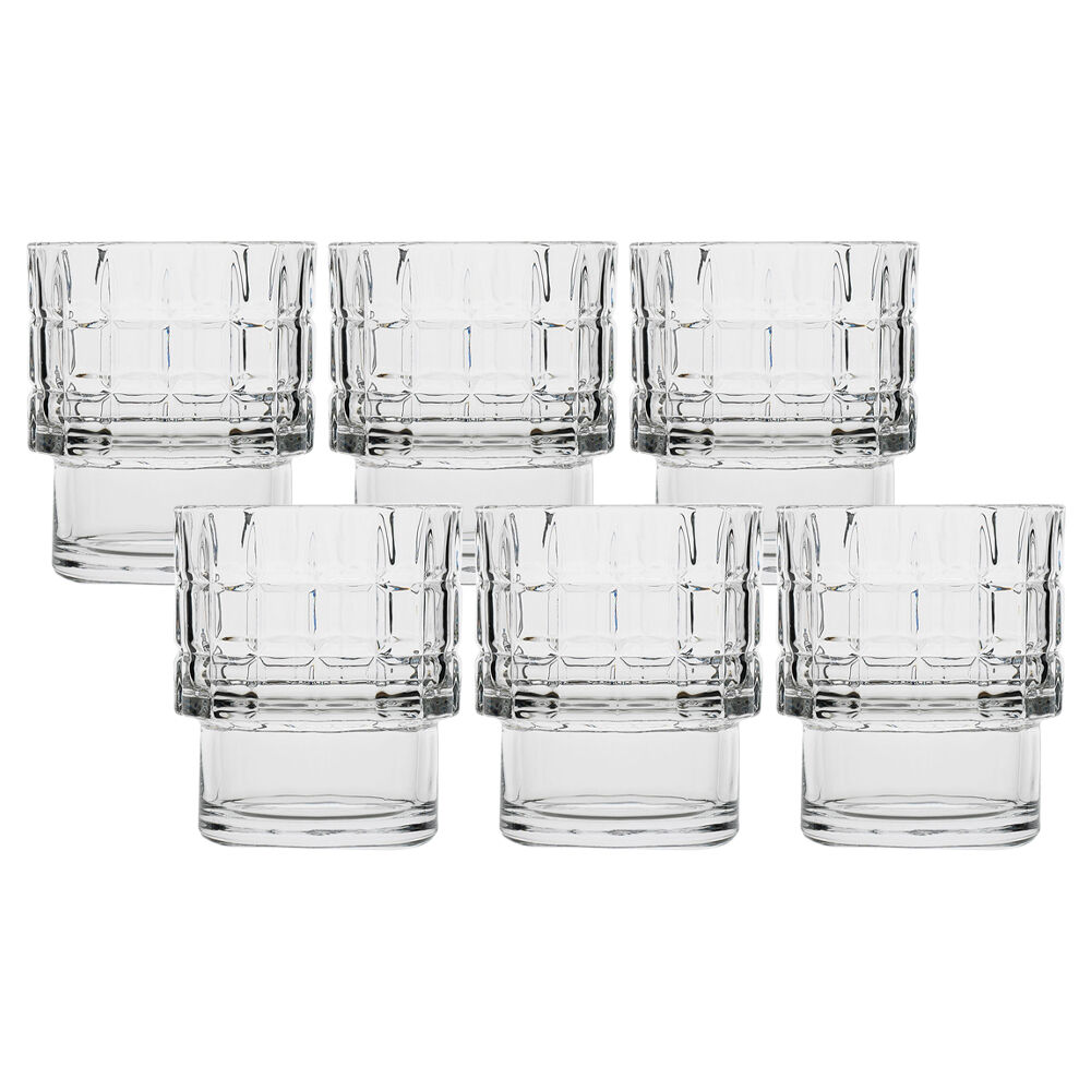 Ecology Phineas Glass Tumblers Juice/Water Drinking Cup Set 300ml Clear (6 Pieces)